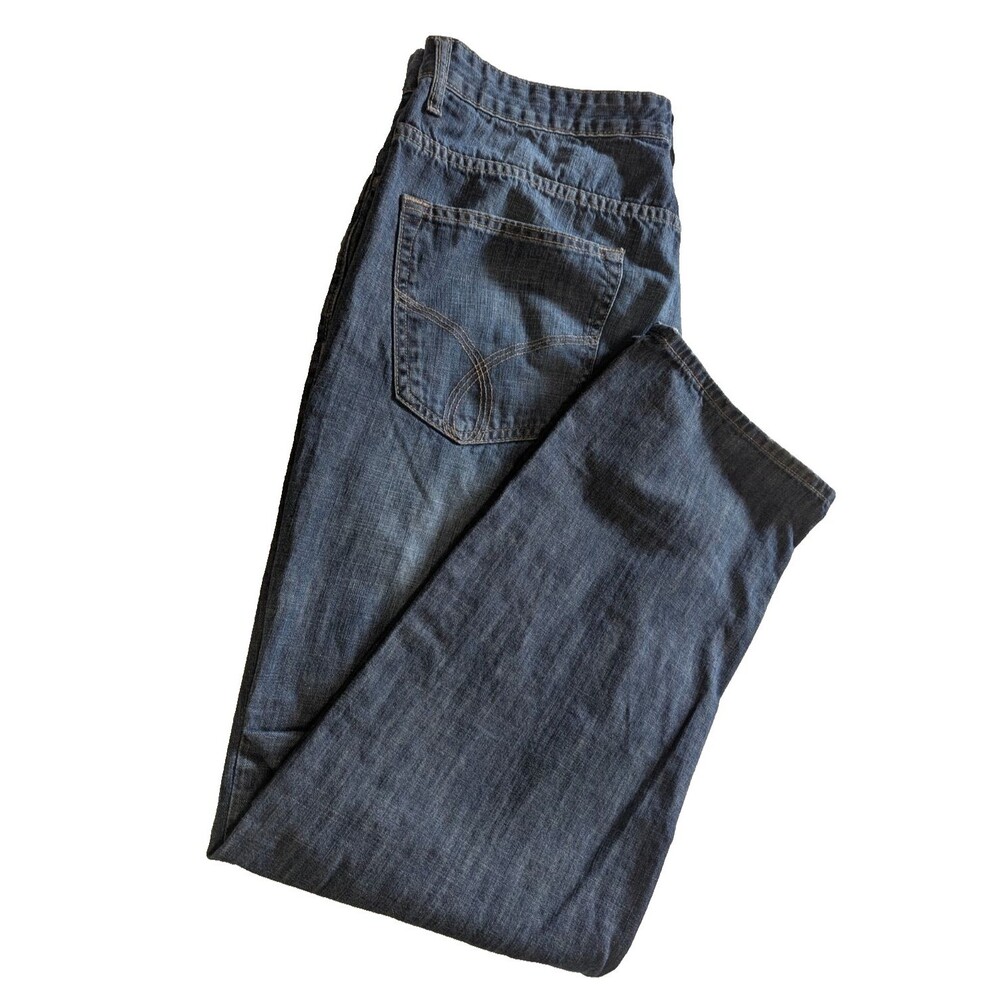 Calvin Klein Denim Blue Jeans Men's Size 38 x 32 Straight Cut Leg